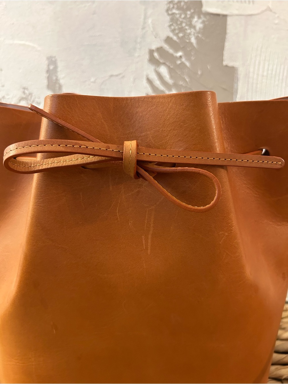 Mansur Gavriel Women’s Leather Bucket Bag in Cognac Brown - Picture 5 of 13